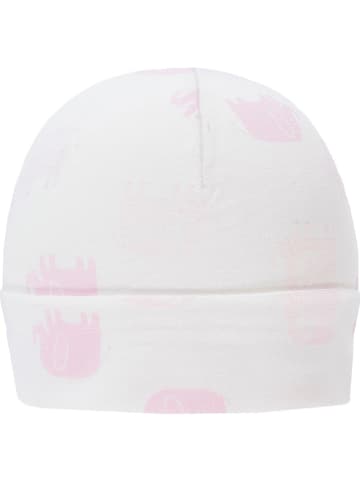 Döll Beanie wit/lichtroze
