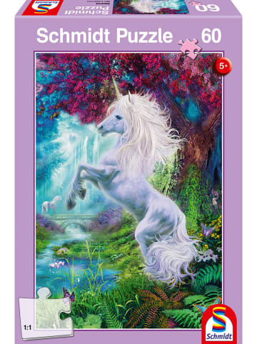 Schmidt Spiele 60tlg. Puzzle "Einhorn im verzauberten Garten" - ab 5 Jahren