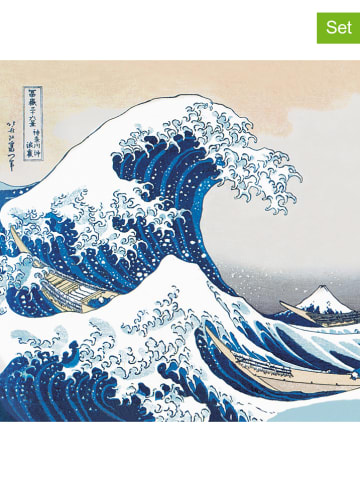 ppd Serwetki (40 szt.) "The Great Wave" w kolorze niebieskim - 2 x 20 szt.