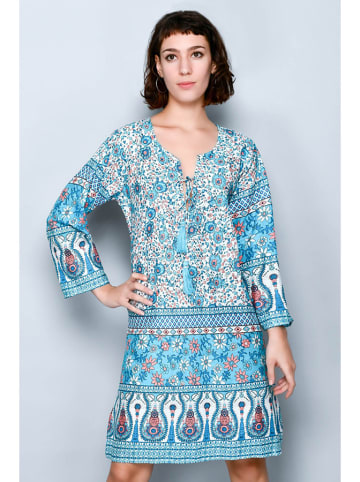 Tarifa Sukienka w kolorze niebieskim ze wzorem