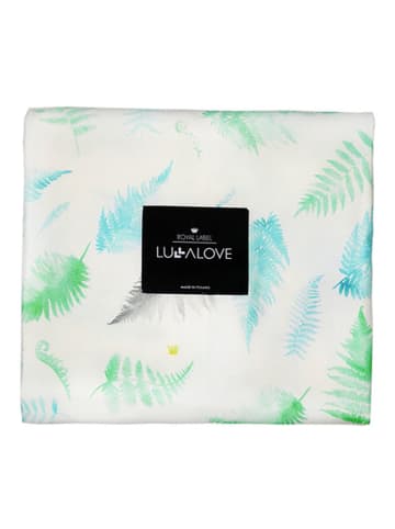Lullalove Babydeken wit/groen/blauw - (L)150 x (B)100 cm