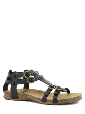 Kickers Leder-Sandalen "Ana" in Schwarz