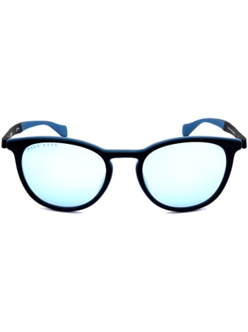 Hugo Boss Męskie okulary przeciwsłoneczne w kolorze czarno-błękitnym