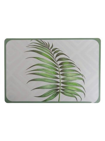 Villa d´Este 6-delige set: placemats "Oriental Botanique" groen/oranje - (L)45 x (B)30 cm