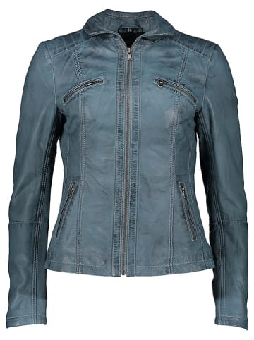 KRISS Lederjacke "Convert" in Petrol