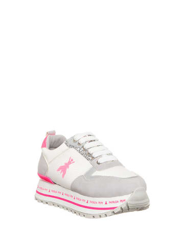 Patrizia Pepe Sneakersy w kolorze różowo-białym