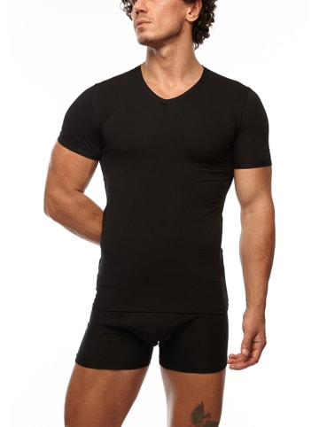 COTONELLA Koszulka (2 pary) w kolorze czarnym