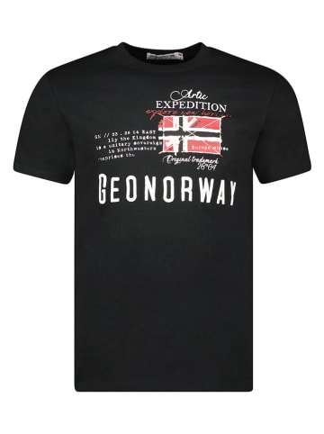 Geographical Norway Shirt "Jason" in Schwarz