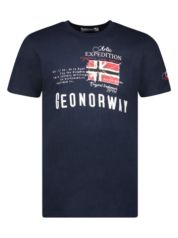 Geographical Norway Shirt "Jason" donkerblauw
