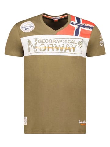 Geographical Norway Shirt "Jidney" in Khaki/ Bunt