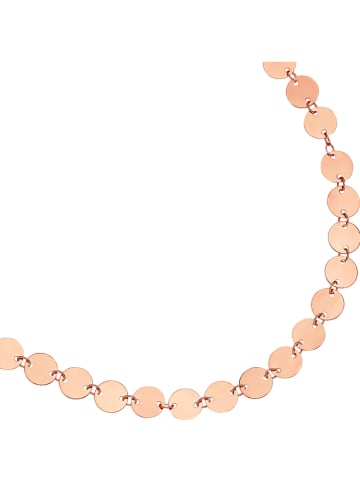 Steel_Art Rosévergold. Halskette mit Schmuckelementen - (L)42 cm