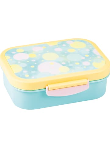 Lutz Mauder Brotdose "Retro Dots" in Hellblau - (L)18 x (B)15 x (H)6 cm