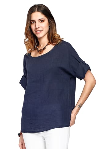 Le Jardin du Lin Leinen-Shirt in Dunkelblau