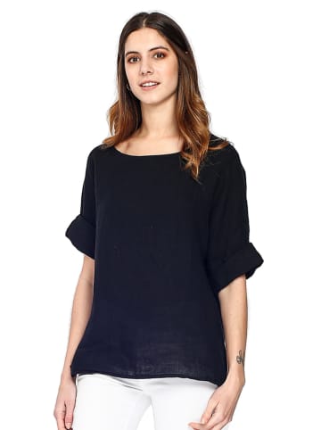 Le Jardin du Lin Leinen-Shirt in Schwarz