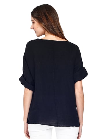 Le Jardin du Lin Leinen-Shirt in Schwarz