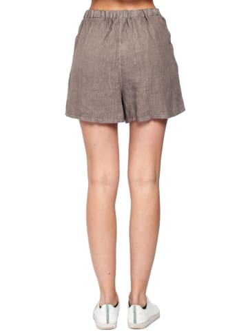 Le Jardin du Lin Leinen-Shorts in Taupe