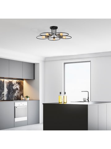 Opviq Deckenleuchte "Circle" in Schwarz - Ø 73 cm