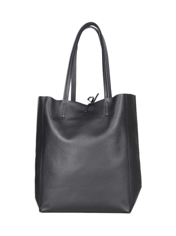 Zwillingsherz Skórzany shopper bag w kolorze czarnym - 36,5 x 40 x 15 cm