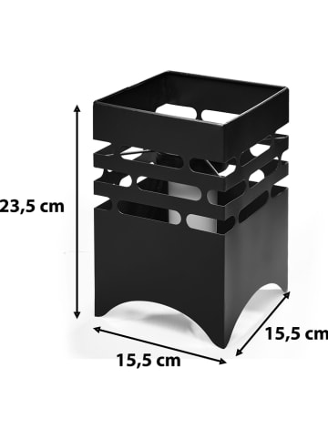 Gartenfreude Solarne palenisko w kolorze czarnym - 15,5 x 23,5 x 15,5 cm