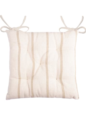 STOF France Sitzkissen "St. Tropez" in Hellbraun/ Beige - (L)40 x (B)40 cm