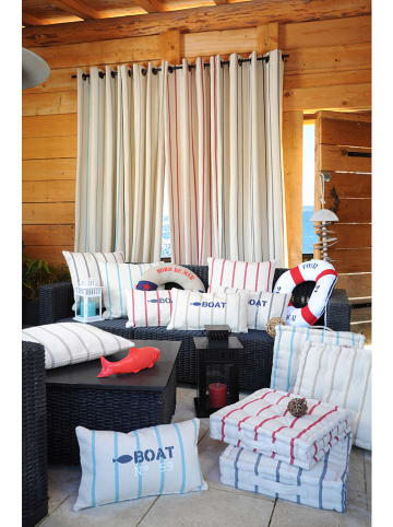 STOF France Kussen "St Tropez" beige/antraciet - (L)50 x (B)50 cm