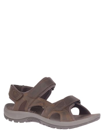 Merrell Skórzane sandały trekkingowe w kolorze brązowym