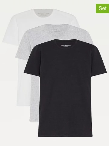 Tommy Hilfiger Underwear Koszulki (3 szt.) w kolorze jasnoszarym, białym i czarnym