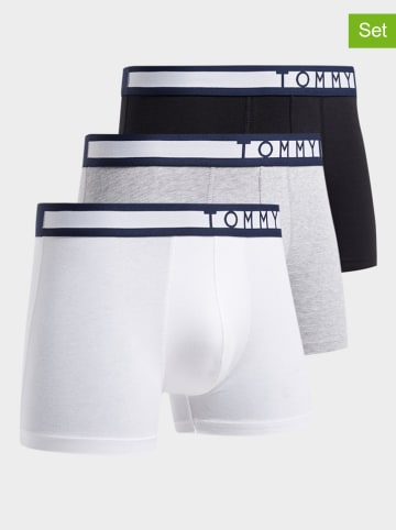Tommy Hilfiger 3-delige set: boxershorts donkerblauw/lichtgrijs/wit