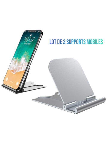 SmartCase Uchwyty (2 szt.) w kolorze srebrnym na smartfona
