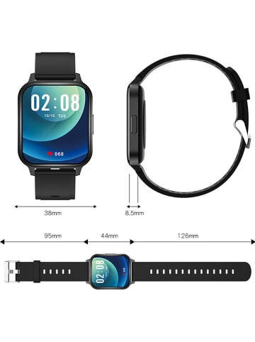 SmartCase Smartwatch in Schwarz