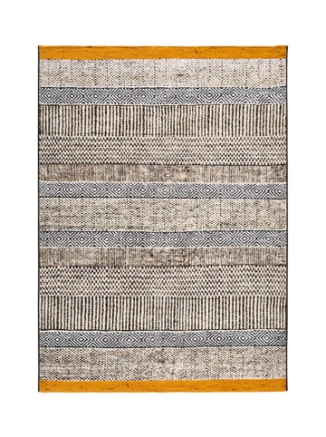 Moma Laagpolig tapijt grijs/oranje