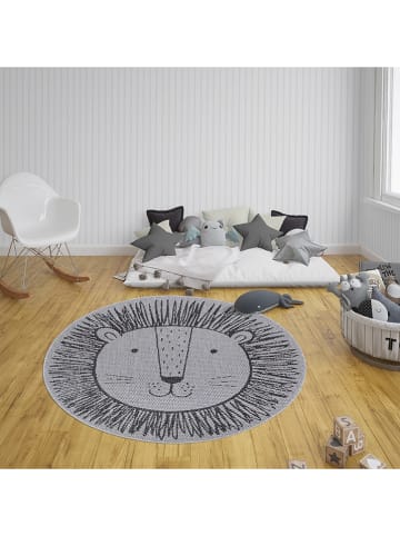 WHITE LABEL Laagpolig tapijt "Rugs" grijs/zwart