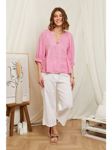 Rodier Lin Leinen-Bluse in Rosa