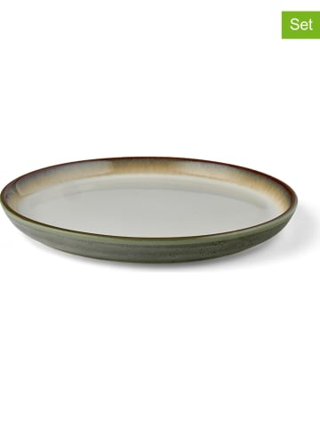 Bitz 6er-Set: Dessertteller "Gastro" in Creme/ Grau - Ø 21 cm