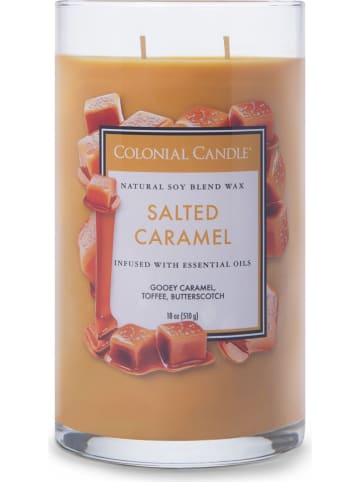 Colonial Candle Geurkaars "Salted Caramel" oranje - 510 g