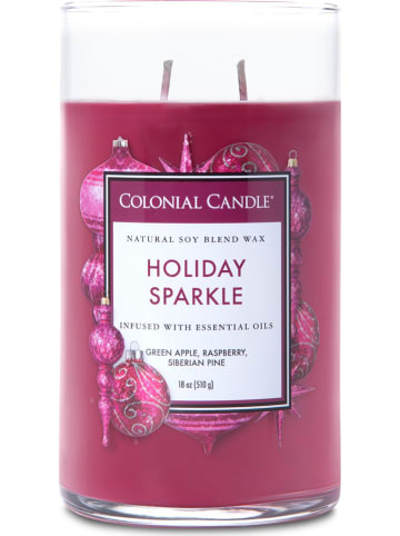 Colonial Candle Duftkerze "Holiday Sparkle" in Pink - 510 g
