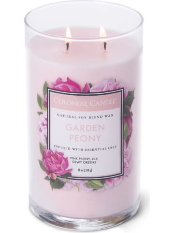Colonial Candle Geurkaars "Garden Peony" lichtroze - 510 g