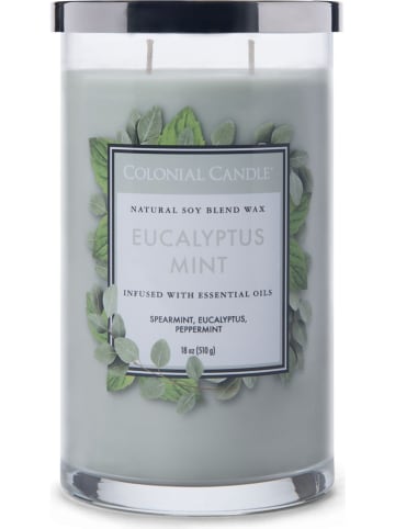 Colonial Candle Geurkaars "Eucalyptus Mint" lichtgroen - 510 g