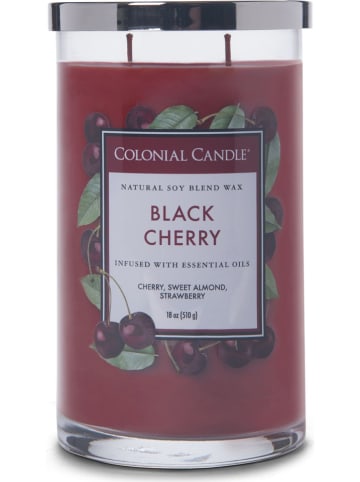 Colonial Candle Geurkaars "Black Cherry" donkerrood - 510 g
