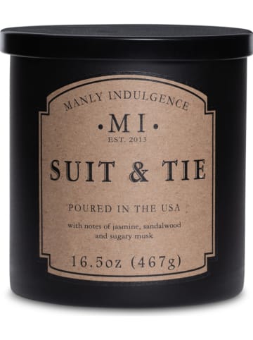 Colonial Candle Duftkerze "Suit & Tie" in Schwarz - 467 g