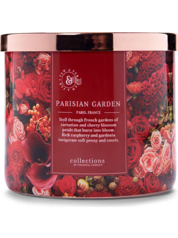Colonial Candle Geurkaars "Parisian Garden" rood - 411 g