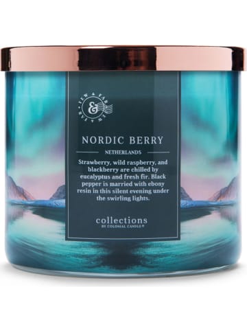 Colonial Candle Duftkerze "Nordic Berry" in Blau - 411 g