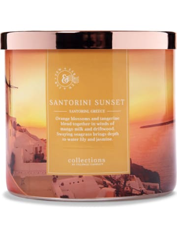 Colonial Candle Geurkaars "Santorini Sunset " lichtroze/oranje - 411 g