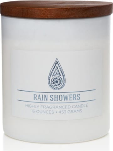 Colonial Candle Duftkerze "Rain Showers" in Weiß - 453 g