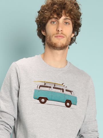 WOOOP Sweatshirt "Blue Van" in Grau