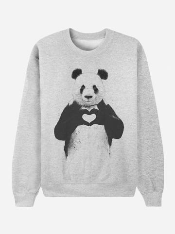 WOOOP Bluza "Love Panda" w kolorze szarym