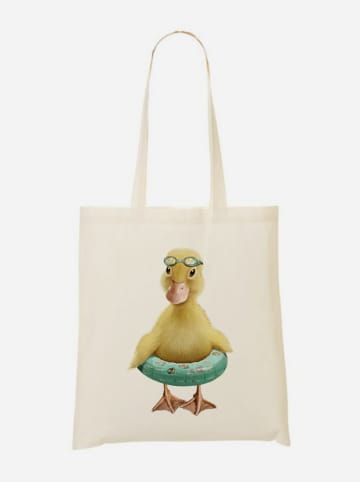 WOOOP Stoffbeutel "Duck Bouee" in Creme/ Bunt - (B)36 x (H)43 cm