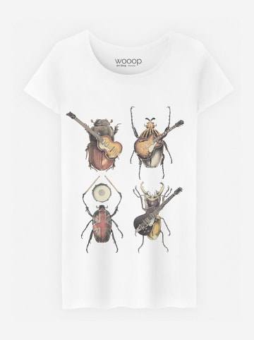 WOOOP Shirt "Beetles" in Weiß