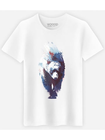 WOOOP Shirt "Blue Bear" in Weiß