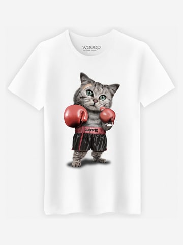 WOOOP Koszulka "Boxing Art" w kolorze białym